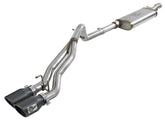 عادم aFe Rebel Series Cat-Back 2.5 بوصة مزدوج المركز من الفولاذ المقاوم للصدأ مع أطراف سوداء لسيارة Jeep Wrangler V6 موديل 07-14